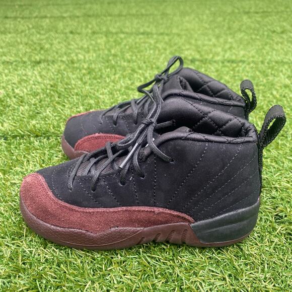 A Ma Maniere x Air Jordan 12 Retro Black Burgundy 9C - Picture 1 of 6